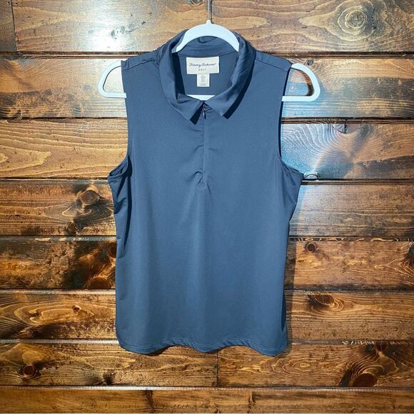 Tommy Bahama Golf Collared Sleeveless 1/4 Zip Polo Top Women's Size Large - Picture 5 of 16